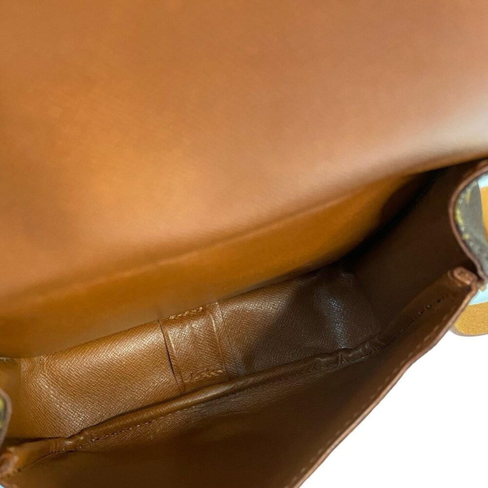 LOUIS VUITTON Authentic Vintage Brown Monogram Leather Pochette Shoulder Bag - Picture 9 of 9